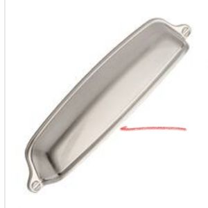 Southern Hills Brushed Nickel Cup Drawer Pulls - 5 Inch Screw  6.25 total length
